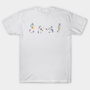 Mixed rugby stick figures T-Shirt